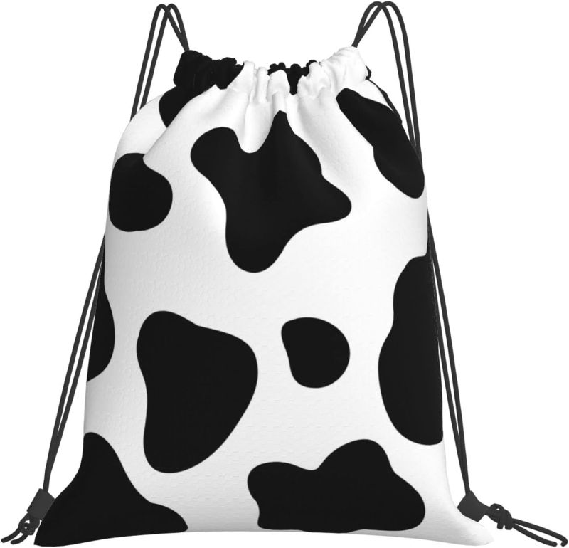 Photo 1 of AIMASTZ Cow Pattern Unisex Drawstring Backpack Bag Sport Gym Dance Travel Sackpack
