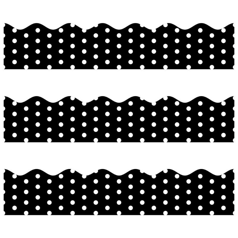 Photo 1 of Border Trim, Bulletin Borders Stickers, 50 ft Back-to-School Decoration Borders for Bulletin Board/Black Board Trim, Teacher/Student Use for Classroom/School Decoration (PACK OF 2)