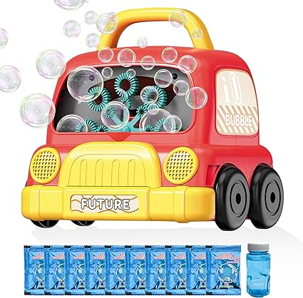 Photo 1 of Car Shape Bubble Machine Automatic Bubble Blower for Toddlers Kids, 8 Wands 1000+ Bubbles Per Minute Bubble Maker with Light & Music, Bubble Toys for Outdoor/Indoor Party Favor, Birthday Gift
