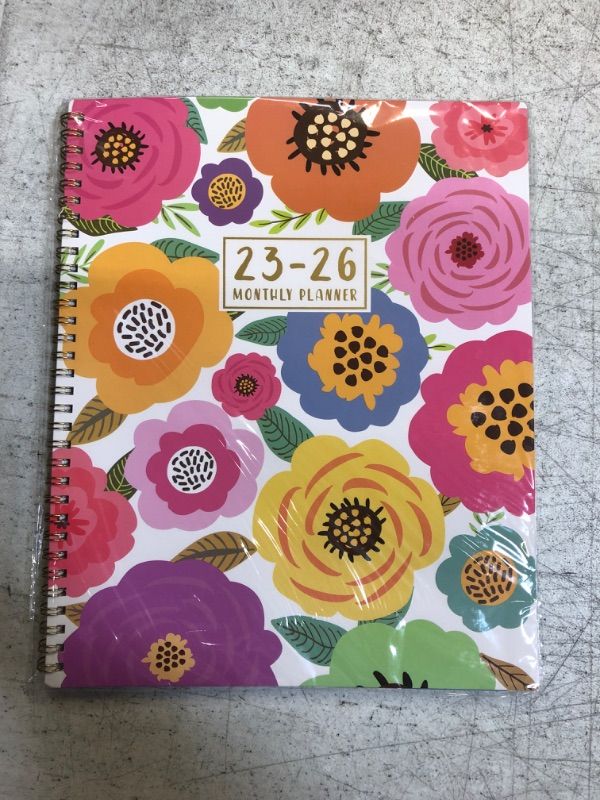 Photo 2 of 2023-2025 Monthly Planner/Calendar - 3 Year Monthly Planner 2023-2025, Jan. 2023 - Dec. 2025, 9'' x 11'', 2023-2025 Calendar Planner with Monthly Tabs, Back Pocket, 30 Notes Pages - Colorful Floral Large multicolored