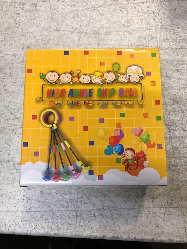 Photo 1 of Britik Ankle Skip Ball for Kids - Foldable Colorful Flash Wheel Skip It, Indoor Outdoor Fitness Game Toys, Gift for 6 7 8 9 10 Year Old Kids Boys & Girls