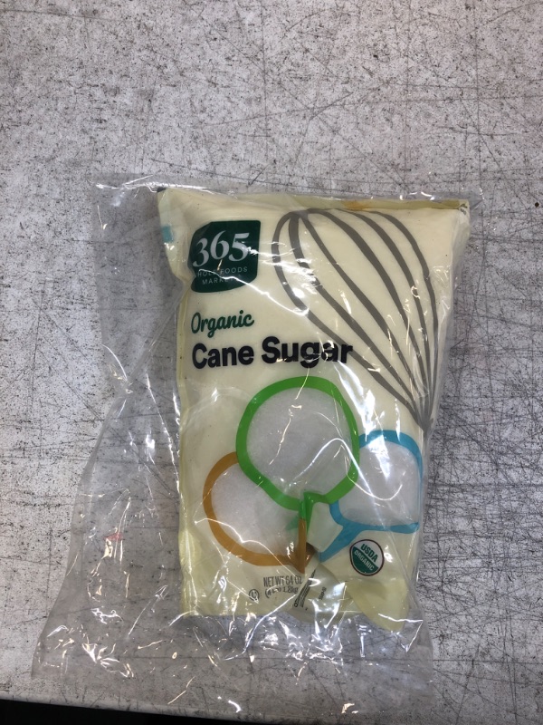 Photo 2 of 365 by Whole Foods Market, Organic Cane Sugar, 64 Ounce 4 Pound (Pack of 1). Best By 2027