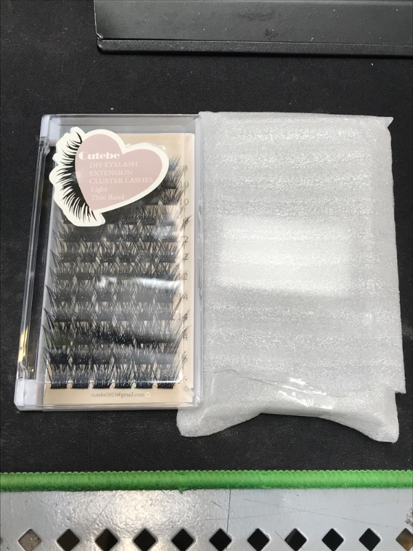 Photo 2 of Cutebe Lash Clusters 72 Pcs Individual Lashes D Curl Mix 8-16mm Cluster Lashes Natural Look False Eyelashes Super Thin Band Reusable Soft DIY Lash Extension at Home (D-8-16 MIX, D 01)
