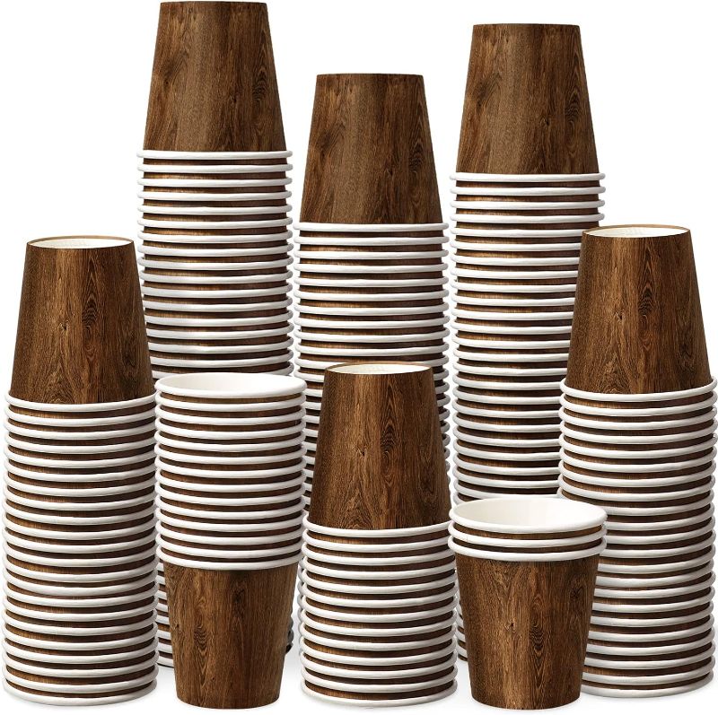 Photo 1 of 1250 Pcs 3oz Paper Cups, Disposable Bathroom Cups, Mouthwash Cups Bulk, Mini Drinking Cups for Bathroom, Parties, Picnics, Barbecues, Traveling and Events, 88.75ml (Wood Grain)
