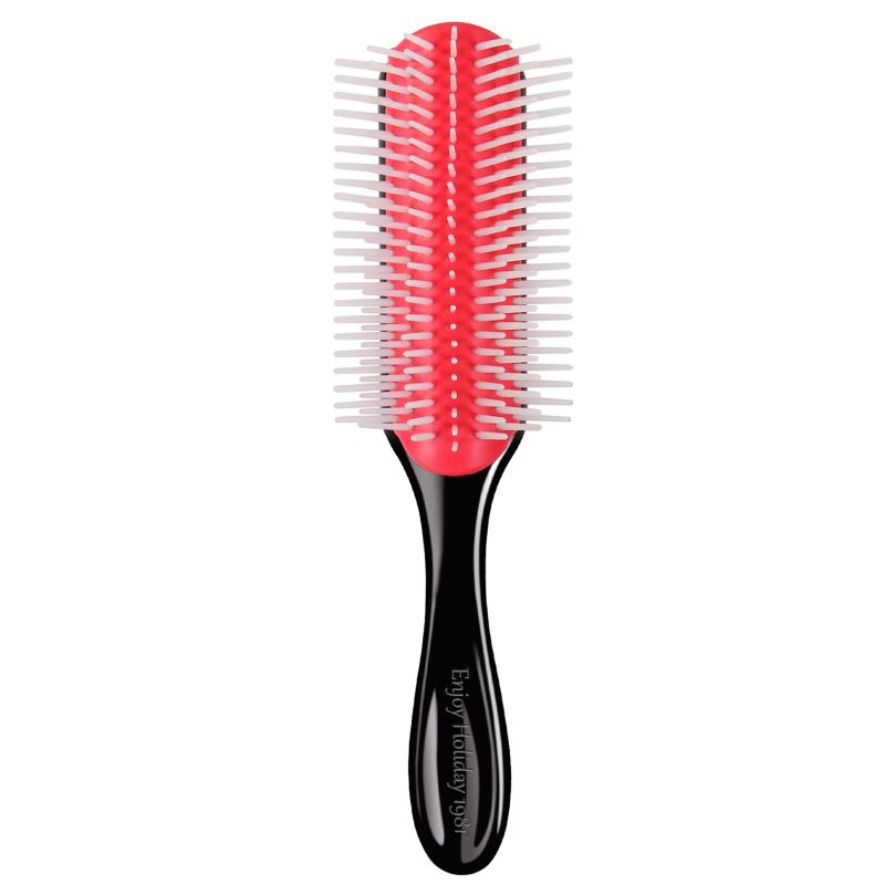 Photo 1 of Hair Brush for Wet or Dry Curly Natural Thick Hair, Self Cleaning Easy Removable Brushes for Women Men 7 Row Classic Styling Hairbrush for Detangling Shaping Smoothing Blow-Drying Separating,Defining
