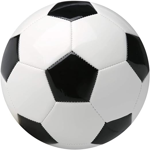 Photo 1 of YANYODO Soccer Training Ball Practice Traditional Soccer Balls Classic Sizes 3/4/5 for Toddler, Youth, Kids, Teens, Adults, Perfect for Outdoor & Indoor Match or Game Black/White/Silver Size 3