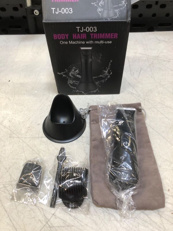 Photo 2 of BESTBOMG Groin Hair Trimmer for Men, Ball Shaver, Electric Body Trimmer, Waterproof Wet/Dry Groomer, 90 Minutes Shaving After Fully Charged, Replaceable Ceramic Blade Heads Max Black
++DAMAGED BOX++