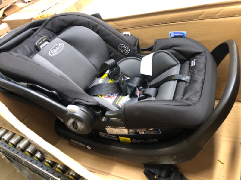 Photo 4 of Graco SnugFit 35 Infant Car Seat | Baby Car Seat with Anti Rebound Bar, Gotham With Anti-Rebound Bar 1 Count  Gotham 