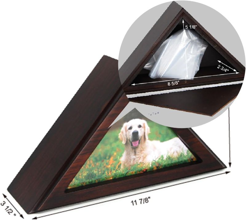 Photo 1 of 1pc--WEVOIRD Pet Creamtion Urn for Ashes Premium Wooden Urns for Dog and Cat Ashes with Photo Frame Memorial Keepsake Urns                                                                                                                                     