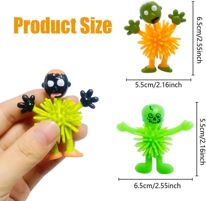 Photo 2 of 16Pcs Halloween Porcupine Toys,Squeeze Miniatures Toys Stress Relief Boys Balls Fidget Toy for Kids Party Favor (Halloween)