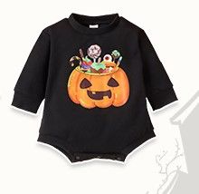 Photo 1 of 6/9 Months Urkutoba Halloween Baby Clothes, Infant Boy Girl Halloween Romper Pumpkin Sweater One Piece Jumpsuit Fall Winter Sweatshirt

