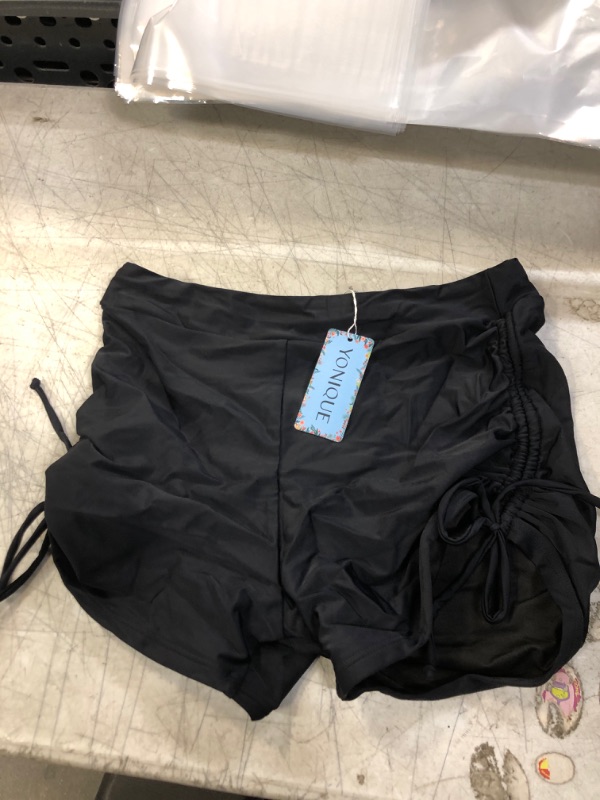 Photo 2 of Yonique Women's Swim Shorts High Waisted Bathing Suit Bottoms Tummy Control Boy Shorts Board Shorts size m 