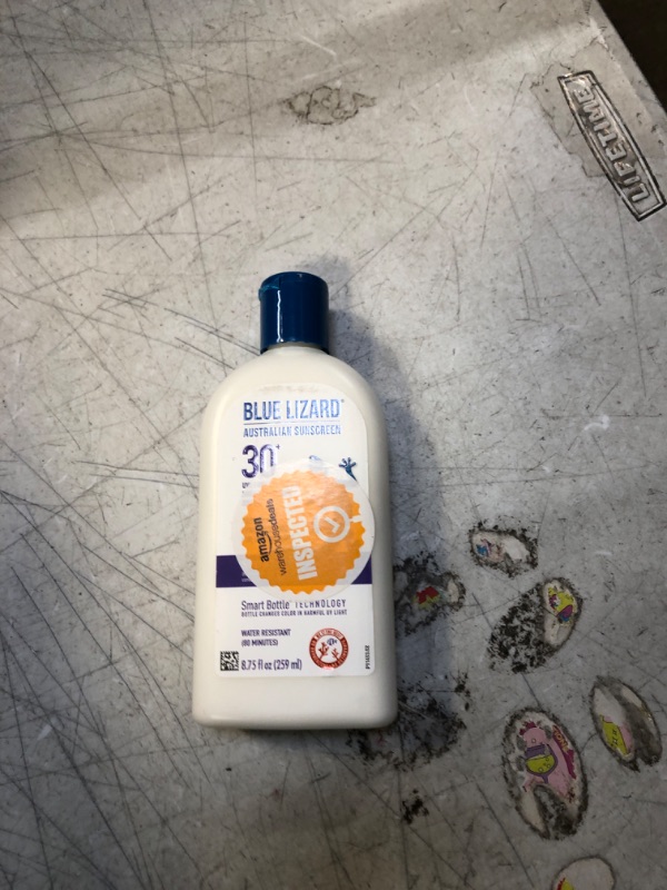 Photo 2 of BLUE LIZARD Sport Mineral Sunscreen with Zinc Oxide, SPF 30+, Water/Sweat Resistant, UVA/UVB Protection with Smart Bottle Technology - Fragrance Free, Unscented, 8.75 Fl Oz 8.80 Fl Oz (Pack of 1)