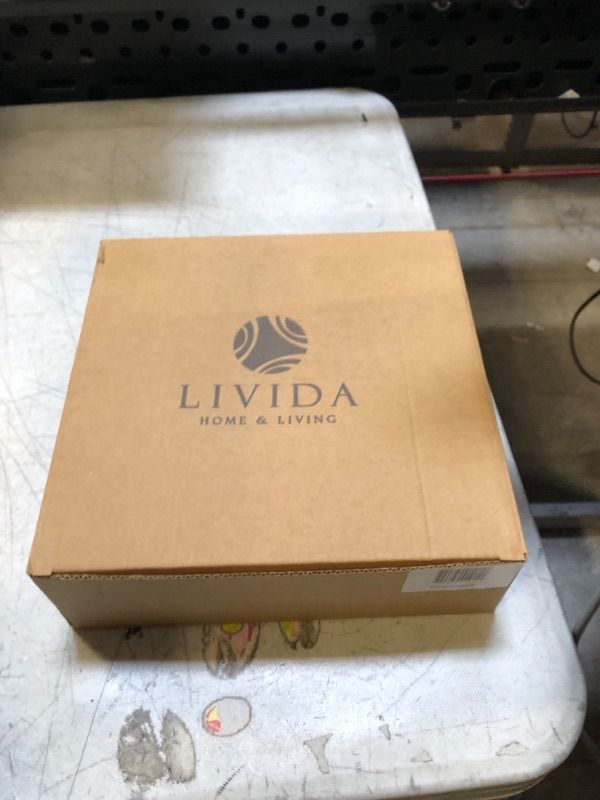 Photo 1 of LIVIDA Wooden Napkin Holder - Rustic Napkin Holder for Indoor and Outdoor Use - Natural Pinewood Farmhouse Napkin Holder for Table - Napkin Holder Flat for All Napkin Sizes - 7.5 x 7.5 x 2.2-inch