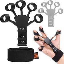 Photo 1 of 2 PCS Finger Strengthener?Grip Strength Trainer,Hand Grip Strengthener,Hand Exercisers for Strength,Finger Grip Strengthener,Finger Exerciser & Hand Strengthener, (black&Grey)