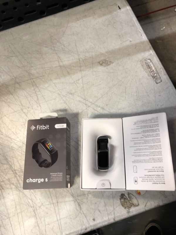 Photo 1 of Fitbit Charge 5 Advanced Health & Fitness Tracker with Built-in GPS, Stress Management Tools, Sleep Tracking, 24/7 Heart Rate and More, Black/Graphite, One Size (S &L Bands Included) Graphite/Black