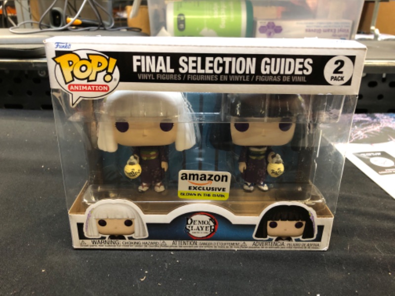 Photo 2 of Funko Pop! Animation: Demon Slayer - Final Selection Guides, Kanata and Kiriya Glow in The Dark (2-Pack), Amazon Exclusive