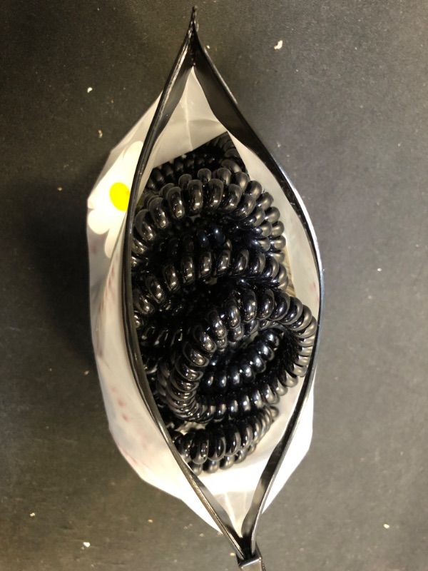 Photo 1 of 20pc Black Spiral Hair Ties 