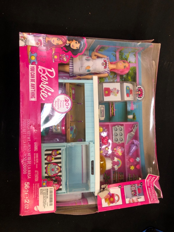 Photo 2 of Barbie Bakery Doll & Playset with Pink-Haired Petite Doll, Baking Station, Cake-Making Molds & Dough & 20+ Accessories