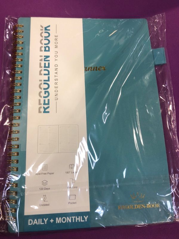Photo 1 of Daily Weekly Planner Undated, Daily Schedule Planner To Do List Notebook, Monthly Yearly Planner Academic Planner Productivity Journal and Agenda Organizers for Man & Women, Twin-Wire Binding, Flexible Cover, Pocket, Pen Loop,4 Monthly 120 Days (7" x 10")