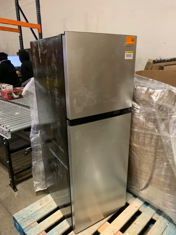 Photo 2 of 10.1 cu. ft. Top Freezer Refrigerator in Stainless Steel
