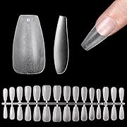 Photo 1 of Aieenjor Medium Coffin Fake Nail Tips, Matte Press on Nails Soft Gel Nails Tips ?Full Cover Acrylic Nails False Nails for Nail Extension Nail Art, Home DIY Nail Salon 15 Sizes