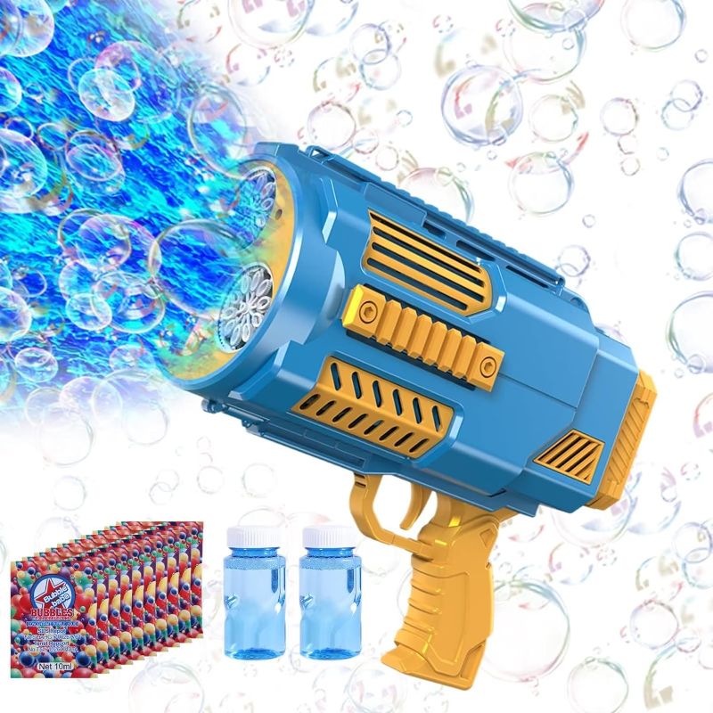 Photo 1 of Bubble Machine Automatic Bubble Gun Bubbles Kids Toys for Girls Boys 3 4 5 6 7 8 9 10 11 12 Years Old Fun Outdoor Christmas Gifts

