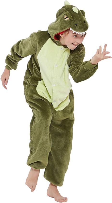 Photo 1 of CASABACO Christmas Onesie Kids Dinosaur Costume Unisex Girl Boy Animal Pajama T-Rex Halloween- SIZE 120
