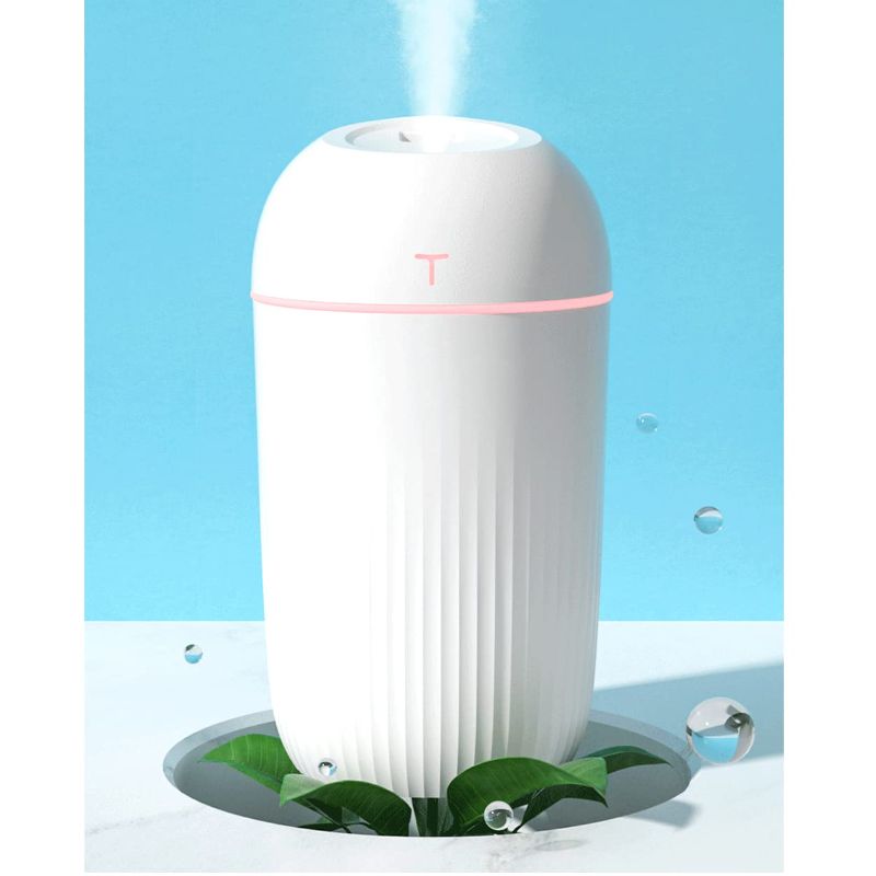 Photo 1 of YinQin 420ML USB Mini Humidifiers with 2 Pcs Replace Filter Sticks 7 Color Night Light Portable Cool Mist Small Air Humidifier Mini Humidifiers for Cars, Travel, Baby Room, Office, Desk (White)
