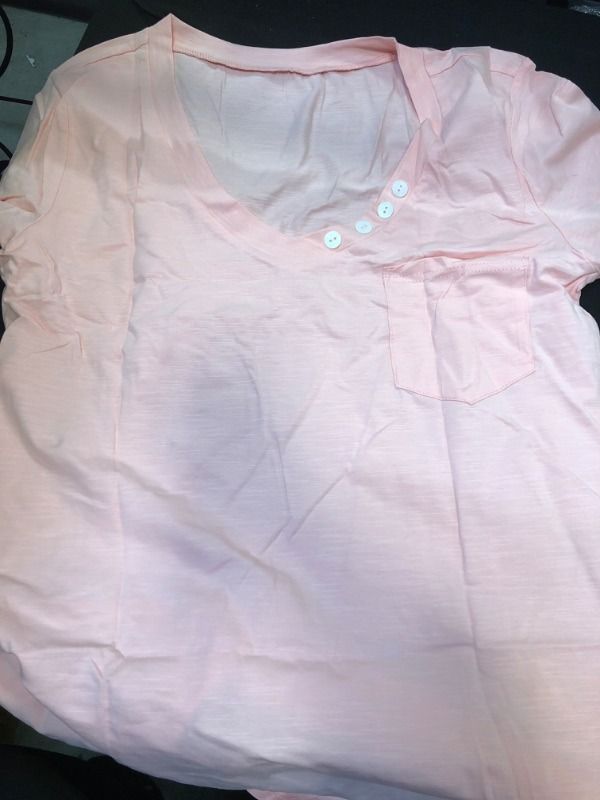 Photo 1 of WOMENS SUMMER V NECK T SHIRT PINK SIZE M