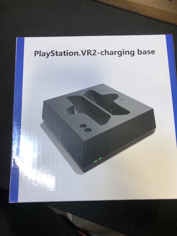 Photo 2 of Mcbazel Charging Dock for PS VR2, Magnetic High Speed Dual Charger Station with LED Indicator for PSVR 2 Controller - Black
