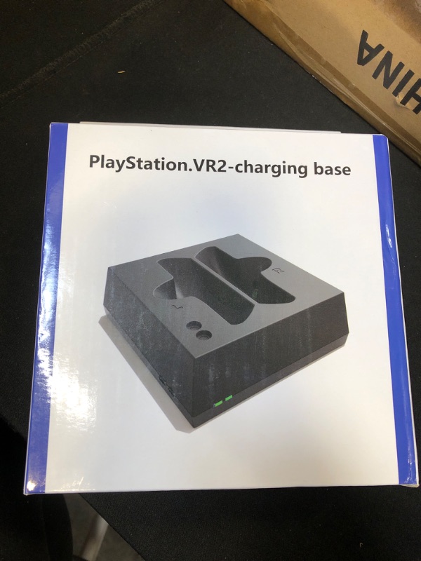 Photo 2 of Mcbazel Charging Dock for PS VR2, Magnetic High Speed Dual Charger Station with LED Indicator for PSVR 2 Controller - Black
