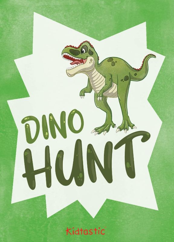 Photo 1 of Kidtastic Dino Hunt Card Game Deck for 3-6 Age Toddler Kids, Learning and Strategy Memory Games, Educational and Preschool Birthday Party Match Hunt for Boys and Girls 2pk
