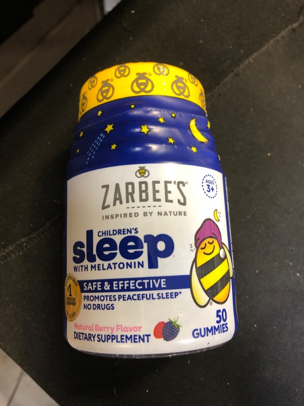 Photo 2 of Zarbee's Kids 1mg Melatonin Gummy; Drug-Free & Effective Sleep Supplement for Children Ages 3 and Up; Natural Berry Flavored Gummies; 50 Count 11/2024