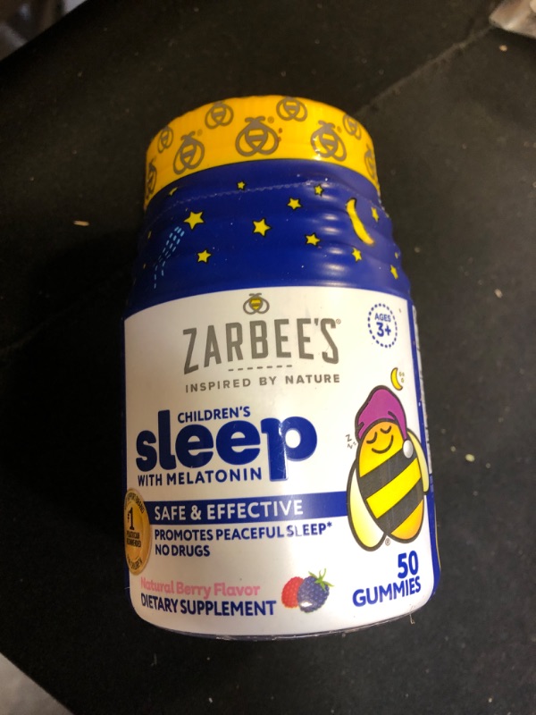 Photo 2 of Zarbee's Kids 1mg Melatonin Gummy; Drug-Free & Effective Sleep Supplement for Children Ages 3 and Up; Natural Berry Flavored Gummies; 50 Count