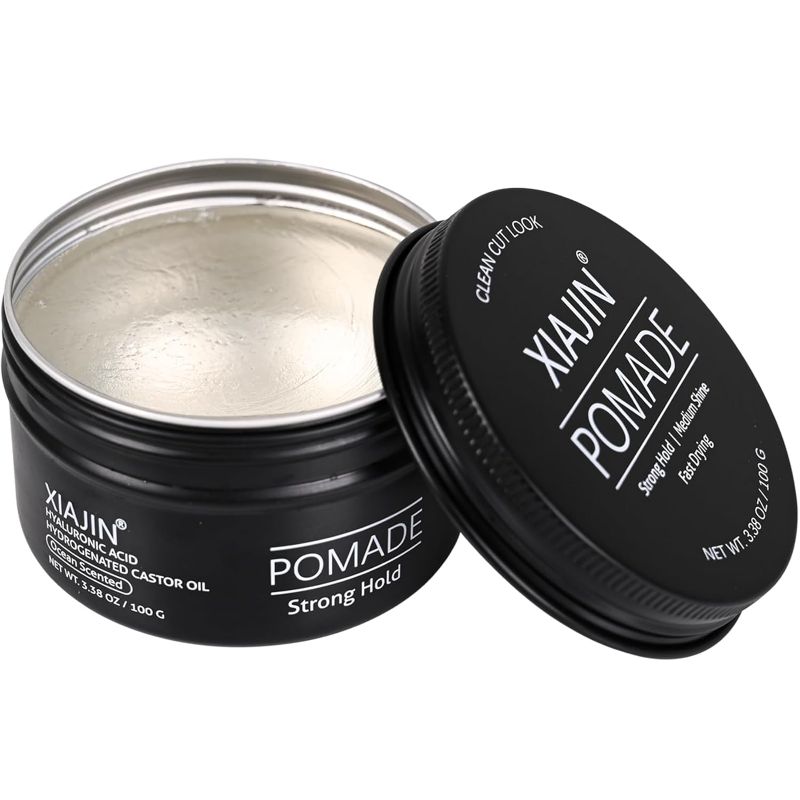 Photo 1 of XIAJIN Pomade for Men, Natural Ocean Scented Pomade, Strong Hold&Medium Shine Water Based Gel Like Flake Free Hair Gel - Easy To Wash Out - All Day Hold For All Hair Styles,3.38oz/100g(Natural Ocean)
