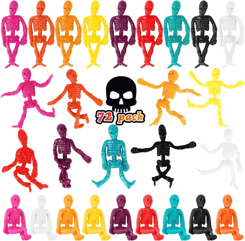 Photo 1 of Halloween Stretchy Skeletons, Halloween Stretchy Toys Set for Halloween Treat Party Favor, Halloween Goody Bag Fillers, Halloween Sticky Toys for Kids, Boys & Girls Treat Parties Classroom Rewards
