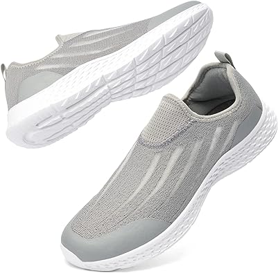 Photo 1 of Akk Water Shoes Mens Quick Drying - Slip On Sneakers Breathable Beach Swim Shoes Lightweight Aqua Pool Shoes for Water Aerobics Walking Surfing Kayaking Sport Grey Size 48
