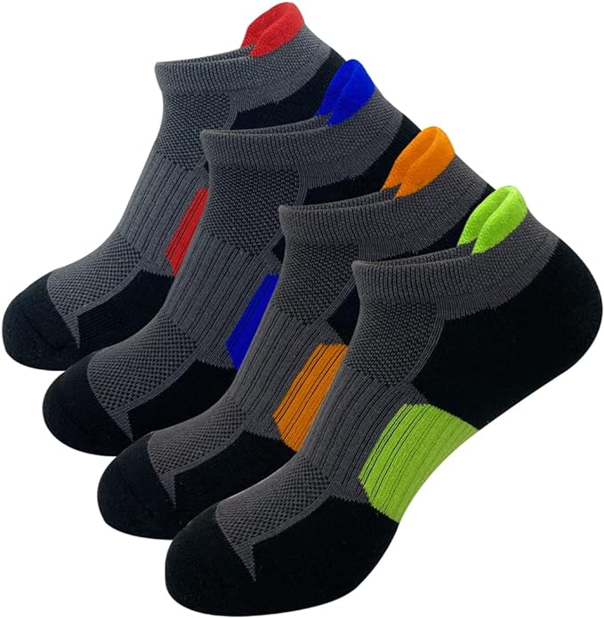 Photo 1 of bataidis 4 Pairs Mens Running Low Cut Cushioned Ankle socks,No Show Athletic Mens Socks Size 10-13
