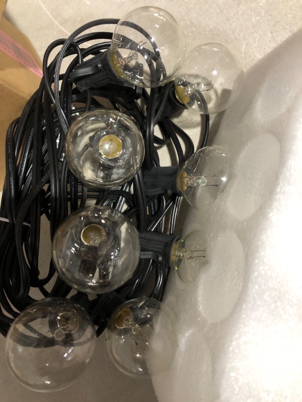 Photo 2 of * used * see images * 
Jerritte 24FT Outdoor String Lights LED Lights with 6 Edison Vintage Shatterproof Bulbs IP65 Waterproof