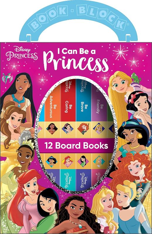 Photo 1 of Disney Princess - I Can Be Princess My First Library Board Book Block 12-Book Set Teaches Positive Traits Like Caring, Friendliness, Curiosity, and More! - PI Kids Product Bundle – October 19, 2021
