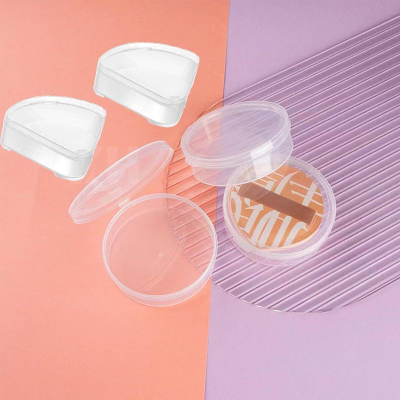 Photo 1 of 4 Pcs Makeup Sponge Holder Case, Beauty Blender Holder Cosmetic Egg Makeup Sponge Powder Puff Protective Container Storage Box for Travel (Transparent)