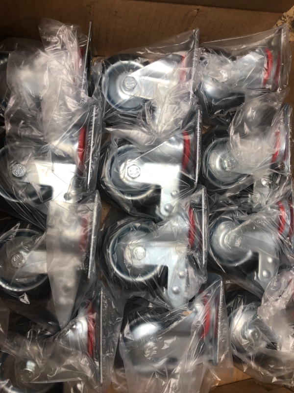Photo 2 of 12 Pack Quality 3 Swivel Caster Wheels w/Double Brake Non Skid No Mark
