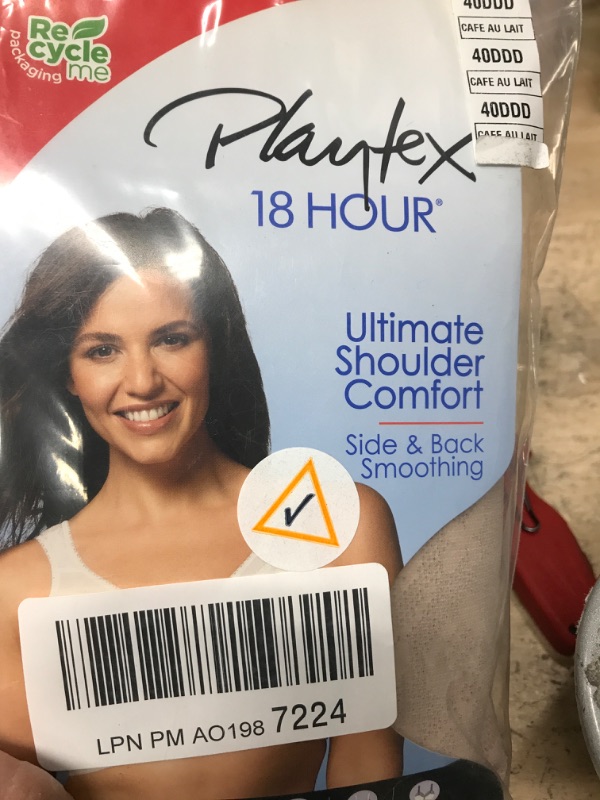 Photo 2 of Playtex 18 Hour Ultimate Shoulder Comfort Wireless Bra 4693 40ddd