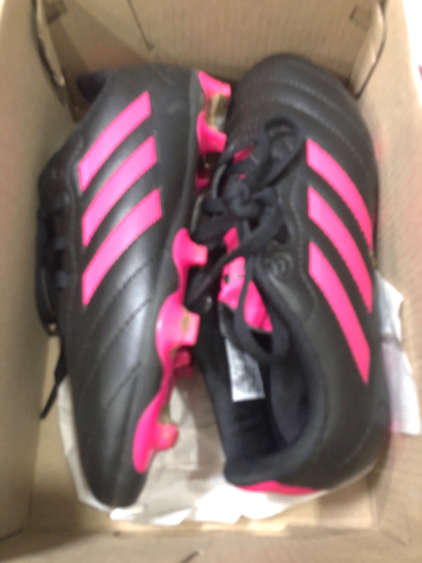 Photo 2 of adidas Child-Unisex Goletto VII Firm Ground Soccer Cleats - Kids Soccer Shoe Core Black/Team Shock Pink/Core Black 13.5 Little Kid