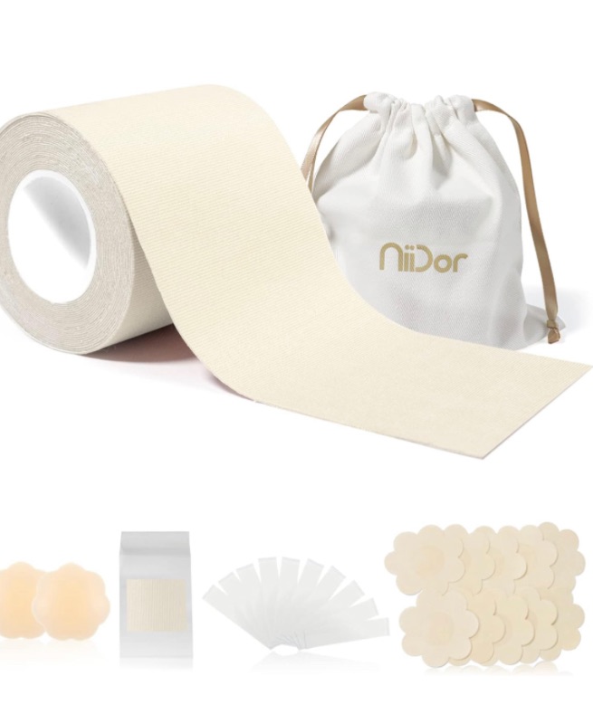 Photo 1 of Niidor Boob Tape, Invisible Boobytape for Breast Lift Breathable Sticky Breast Lift Tape for Women