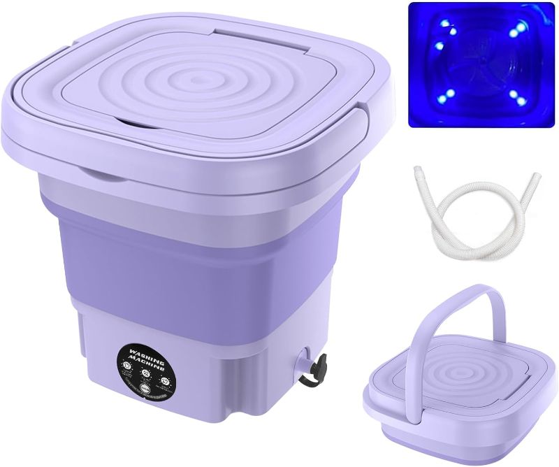 Photo 1 of 
Portable Washing Machine for Apartments, Upgraded 8L Mini Folding Washing Machine Portable with Disinfection Function, Small Portable Washer Machine for...