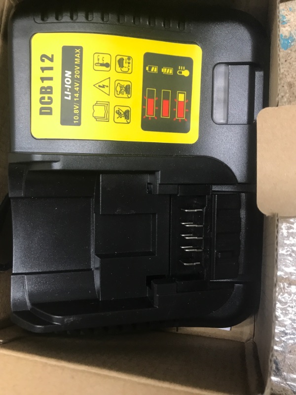 Photo 2 of Elefly 12V-20V Battery Charger DCB112 Compatible with 12V 20V/60V MAX Lithium Battery DCB206 DCB204 DCB609 DCB606 DCB120 DCB124, Replacement for 20V Charger DCB115 DCB118 DCB102 DCB107