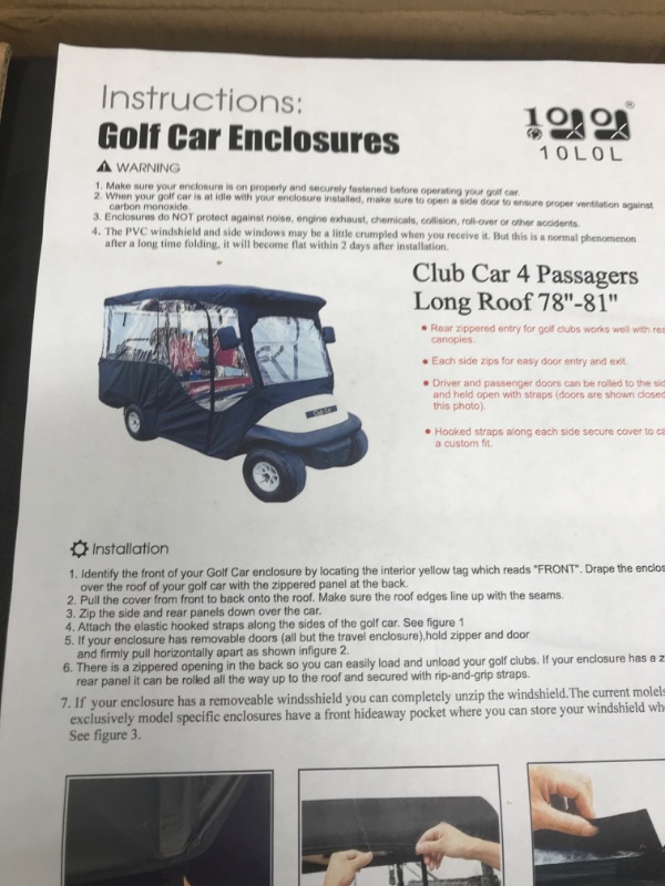 Photo 1 of  Golf Cart Enclosure 
