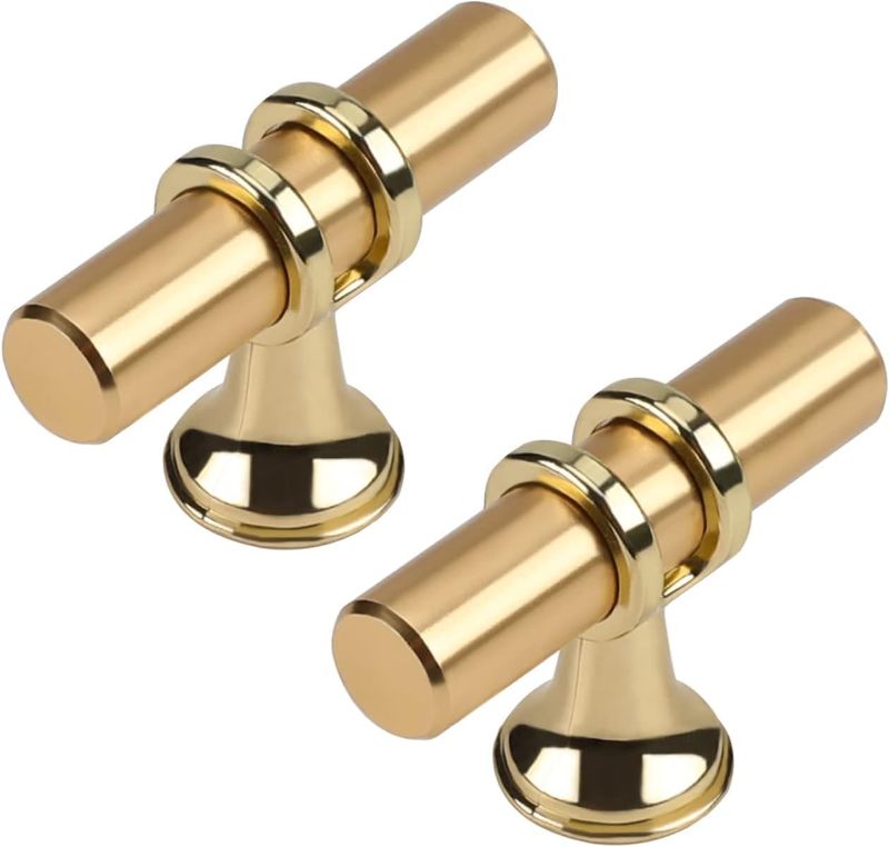 Photo 1 of 
Haliwu 10 Pack Gold Cabinet Knobs, Brushed Brass Cabinet Knobs Kitchen Cabinet Knobs Champagne Gold Pull Kitchen Hardware, Single Hole Knob